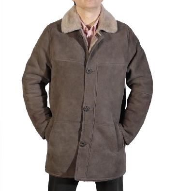 Bracken  Mens Sheepskin Box Coat - SL117433